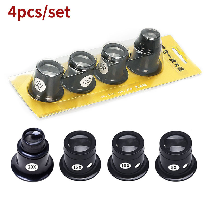 Jewelry Eyewear Watches & Accessories - Juego de 4 Lupas Monoculares para