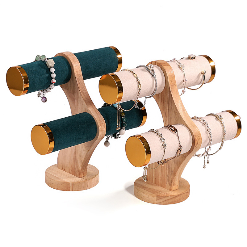 Jewelry And Watches Stores - Expositor de Pulseras de Madera Curvada