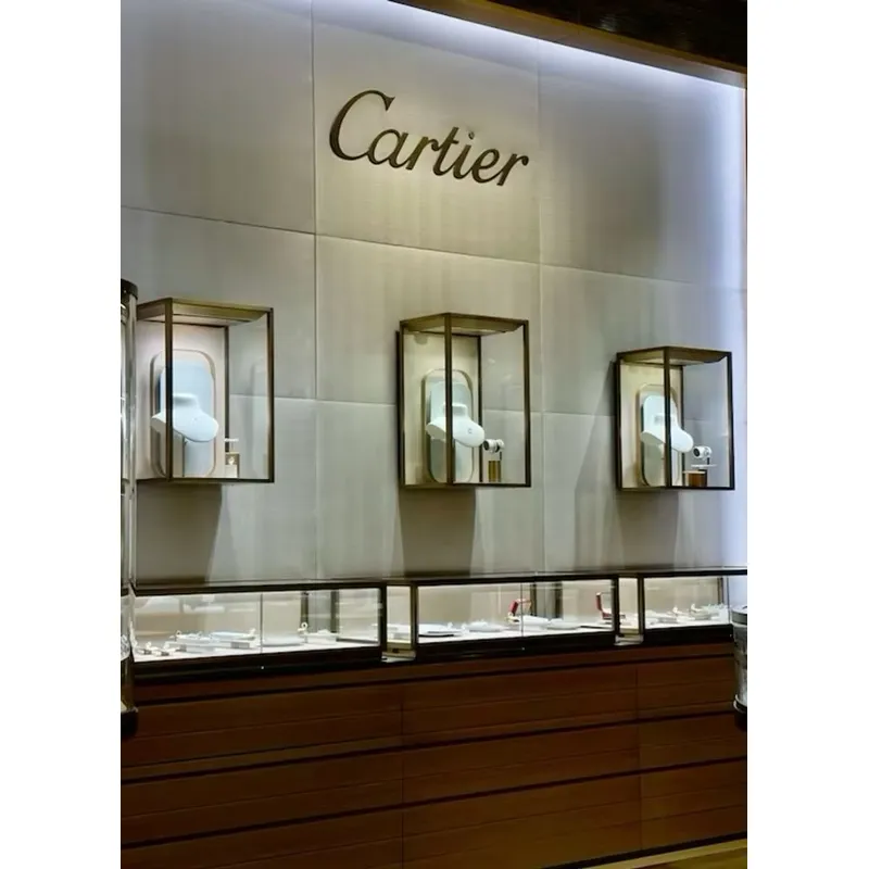 Vitrina de exhibición LED blan - Jewelry And Watches Stores reseña y precio