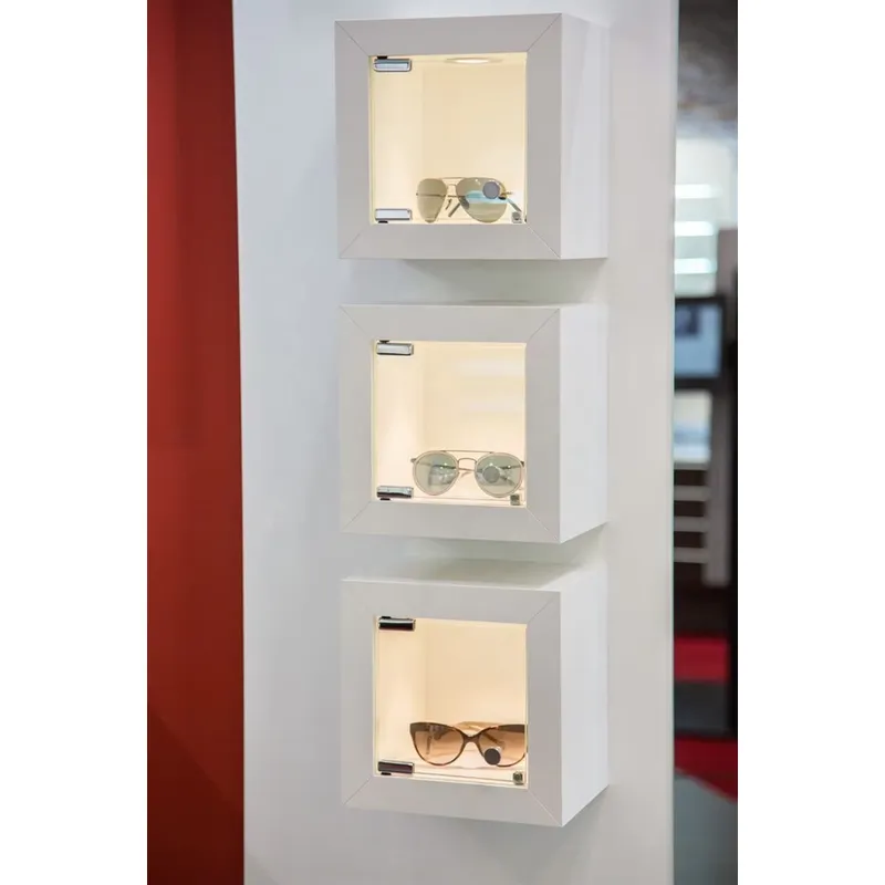Vitrina de exhibición LED blan - Jewelry And Watches Stores reseña y precio