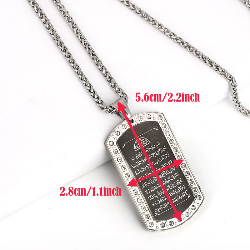 Collar con colgante de acero i - Al Ain Jewelry & Watches Exhibition 2025 reseña y precio