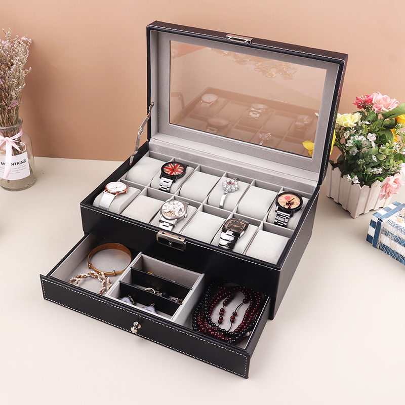 Caja de reloj de 12 rejillas,  - Best Jewelry Watches reseña y precio