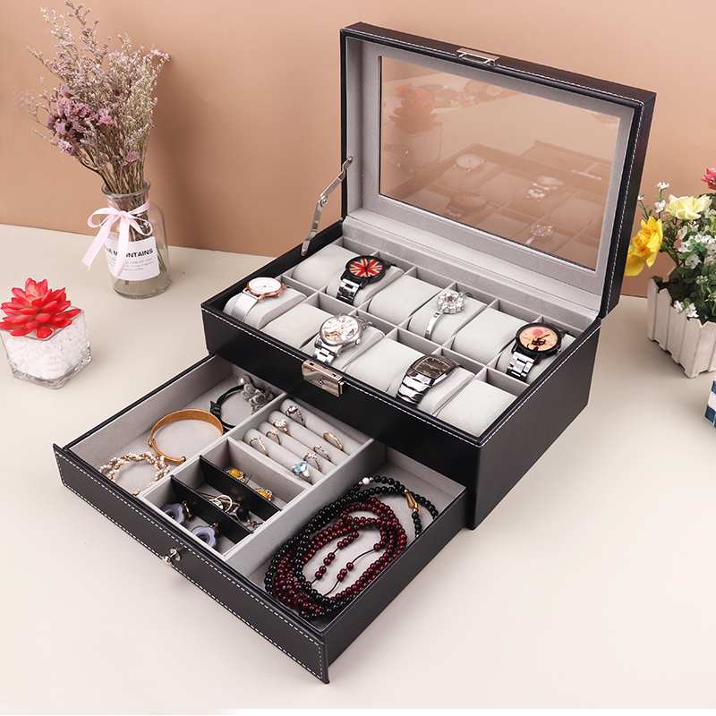 Caja de reloj de 12 rejillas,  - Best Jewelry Watches reseña y precio