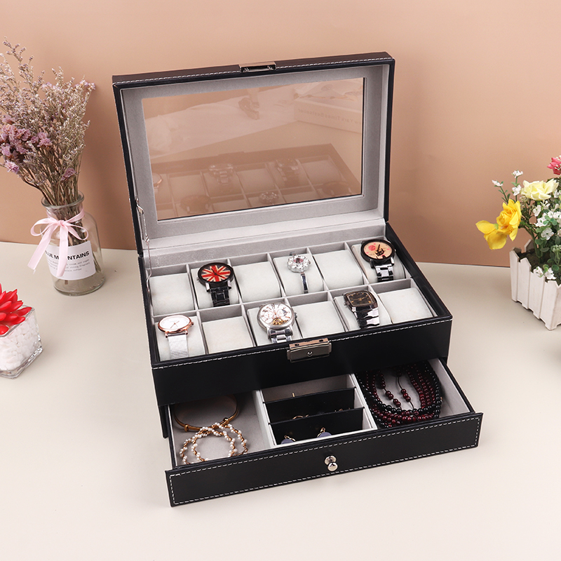 Caja de reloj de 12 rejillas,  - Best Jewelry Watches reseña y precio