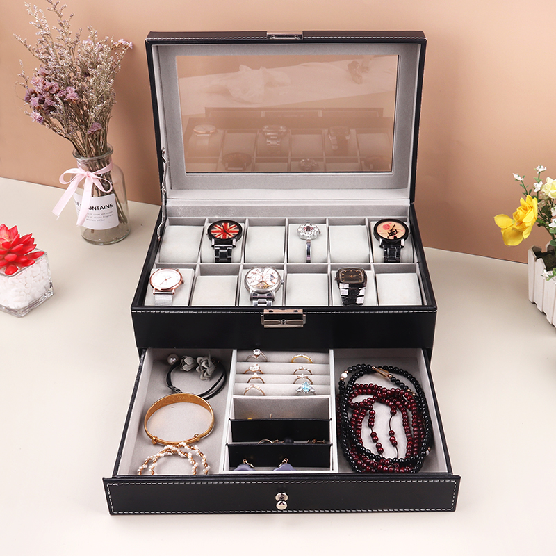 Caja de reloj de 12 rejillas,  - Best Jewelry Watches reseña y precio