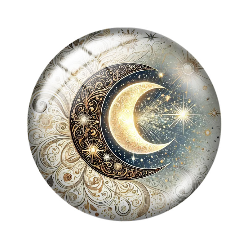 Mystic Star Moon - Cabujones d - Moon Star Earrings reseña y precio