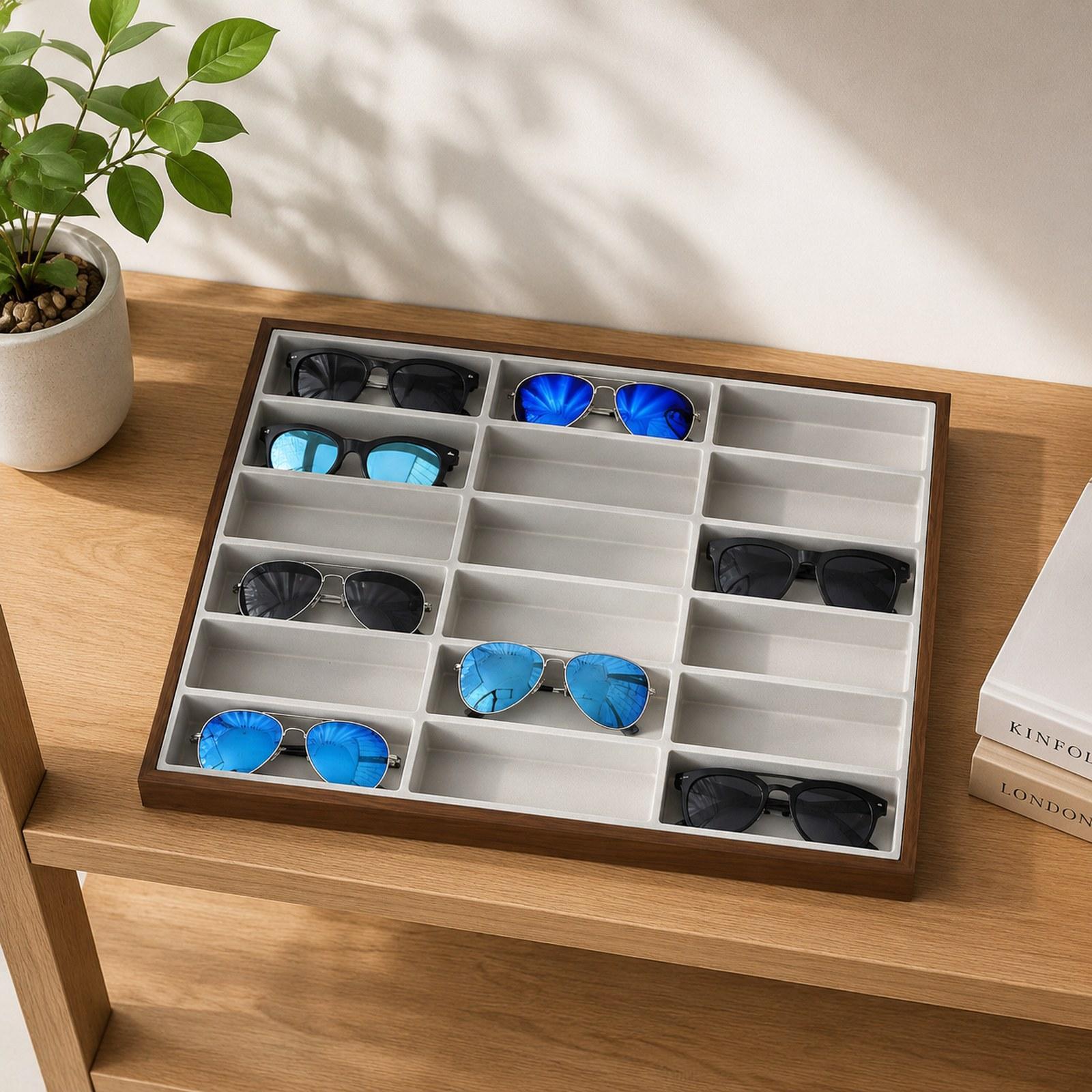 Caja Organizadora de Gafas con - Jewelry Eyewear Watches & Accessories reseña y precio