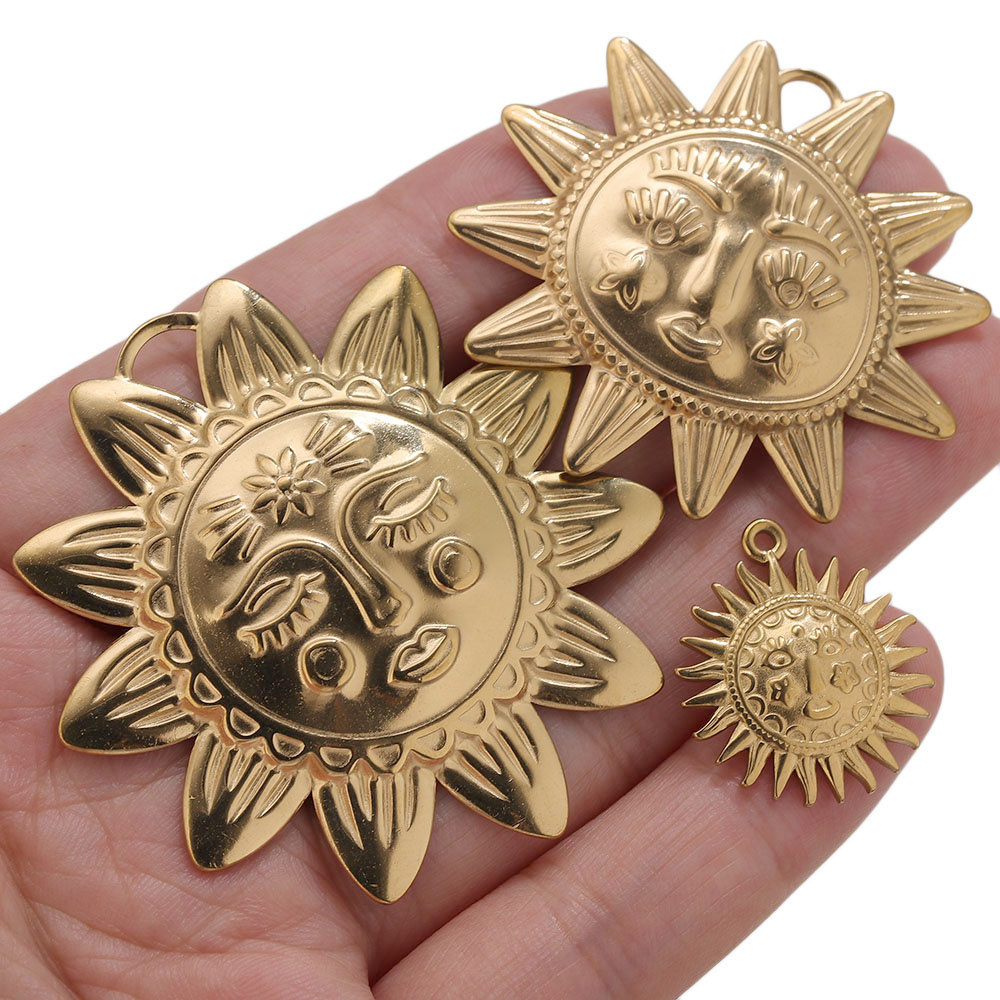 5 piezas de dijes de sol redon - Moon Star Earrings reseña y precio