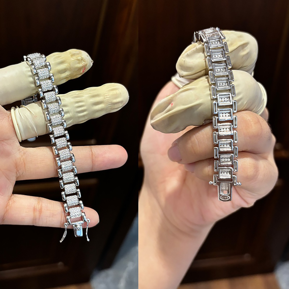 TEMGF-pulsera de moissanita co - Fine Jewelry Watches Women reseña y precio