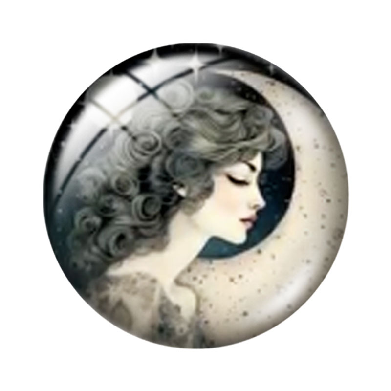 Cabujones de vidrio de 12/18/2 - Moon Star Earrings reseña y precio