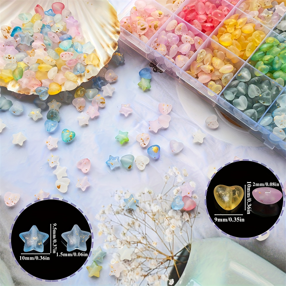 610 piezas de cuentas de color - Moon Star Earrings reseña y precio